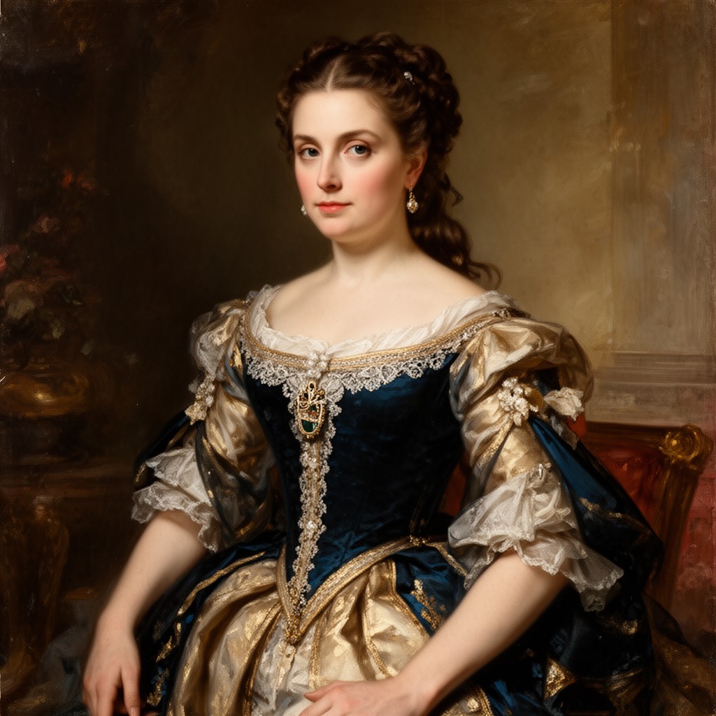 AI-generated illustration of Maria I of Portugal
