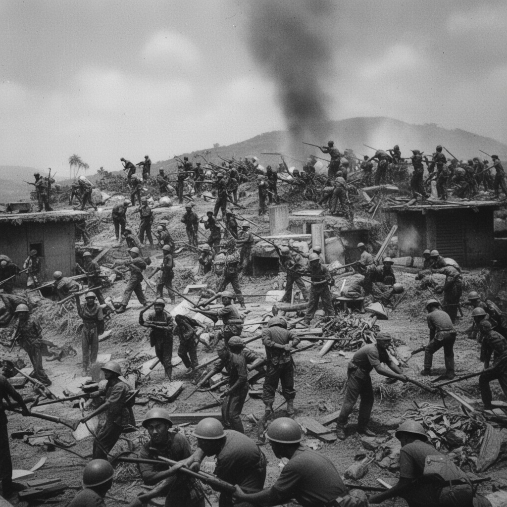 AI-generated illustration of Battle of Ambon