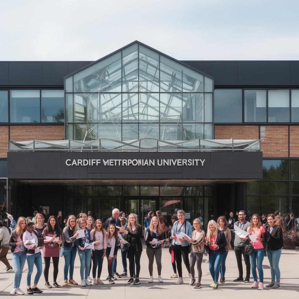 AI-generated illustration of Cardiff Metropolitan University