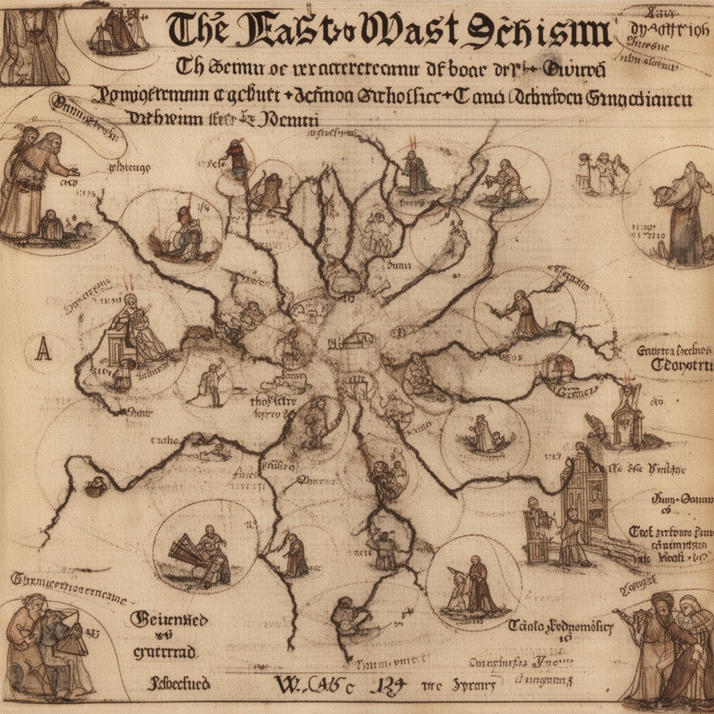 AI-generated illustration of East–West Schism