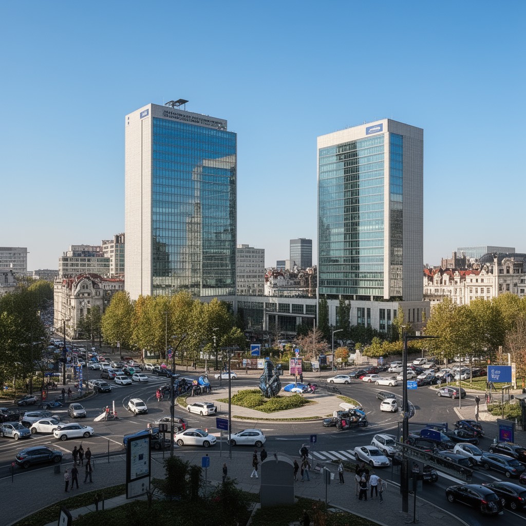 AI-generated illustration of Schuman roundabout