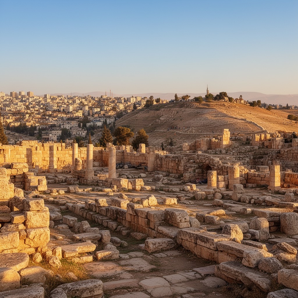 AI-generated illustration of Amman Citadel