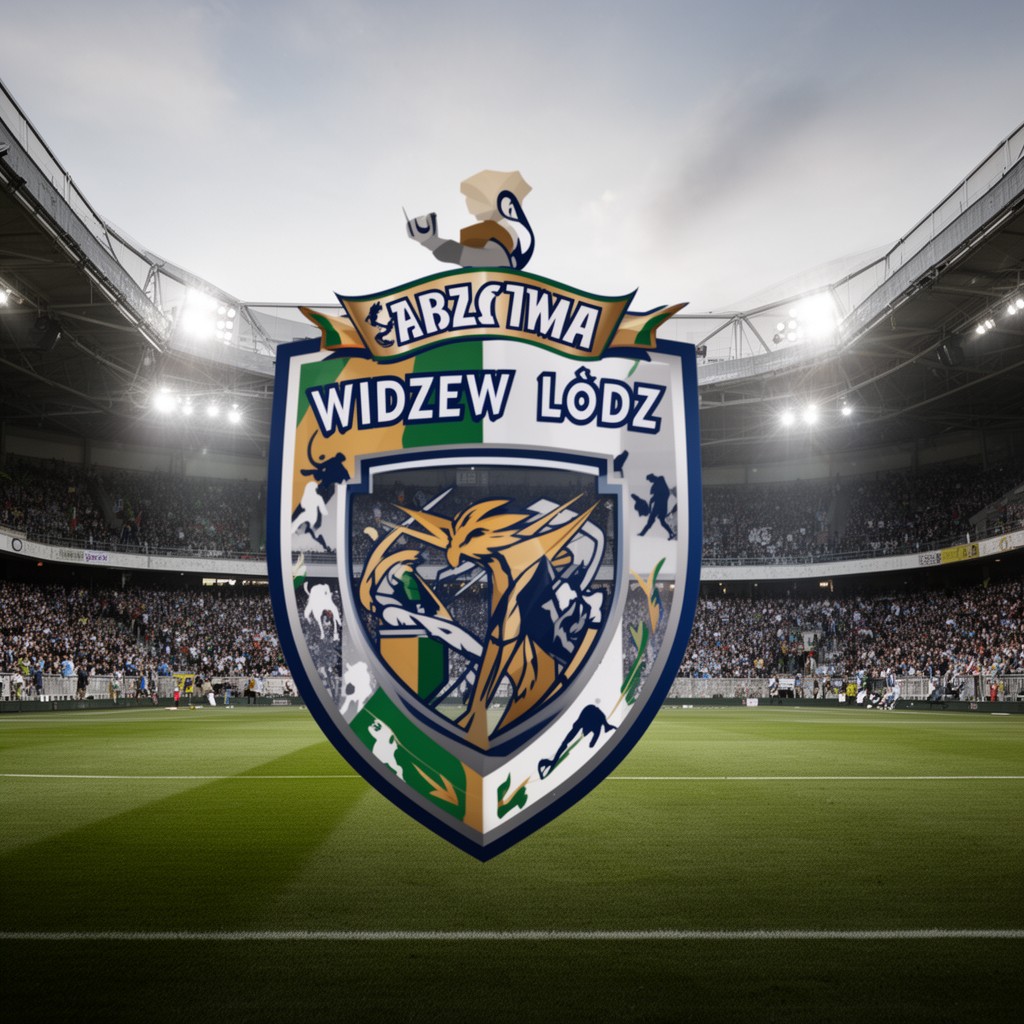 AI-generated illustration of Widzew Łódź