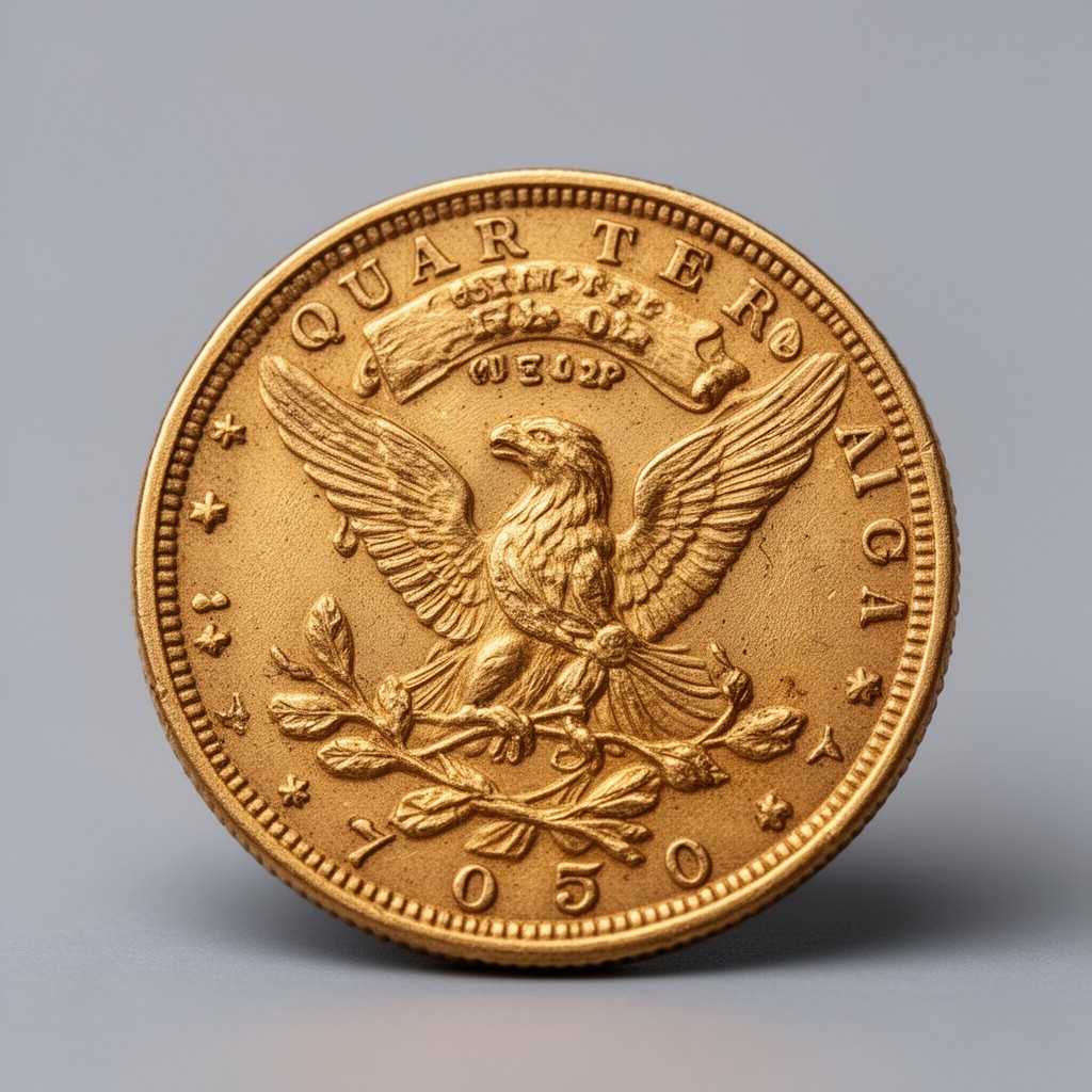 AI-generated illustration of Quarter Eagle (2.50-dollar gold coin)