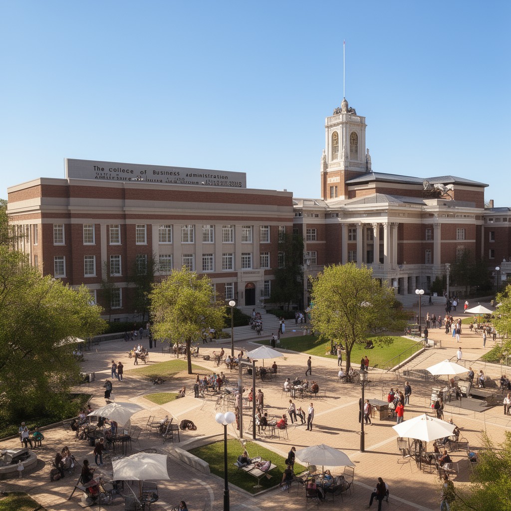 AI-generated illustration of College of Business Administration
