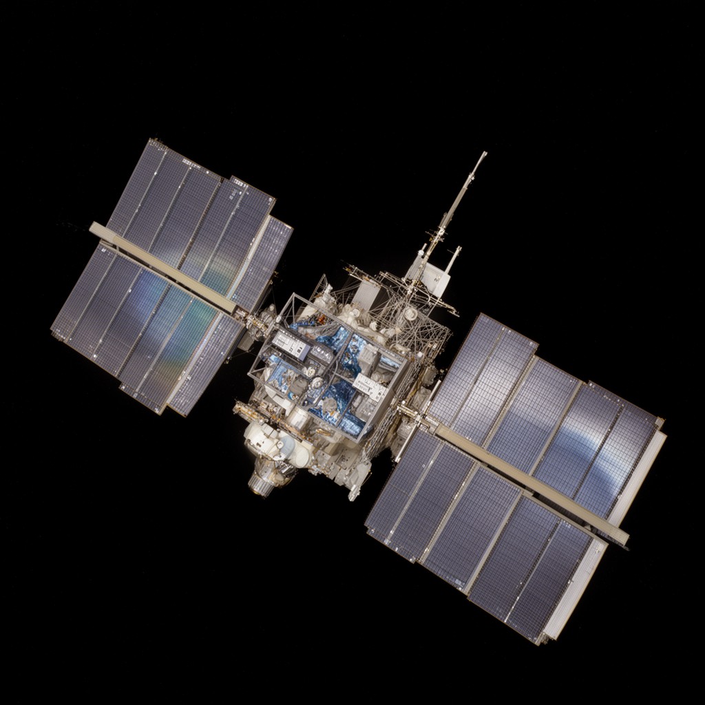 AI-generated illustration of Aqua satellite
