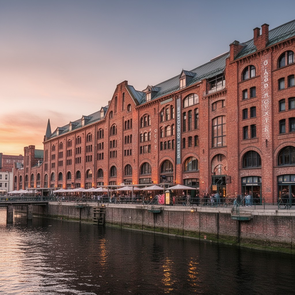 AI-generated illustration of Albert Dock