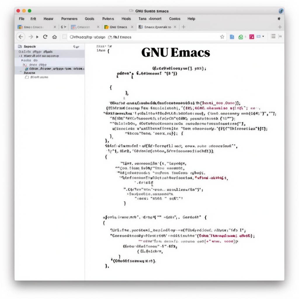 AI-generated illustration of GNU Emacs