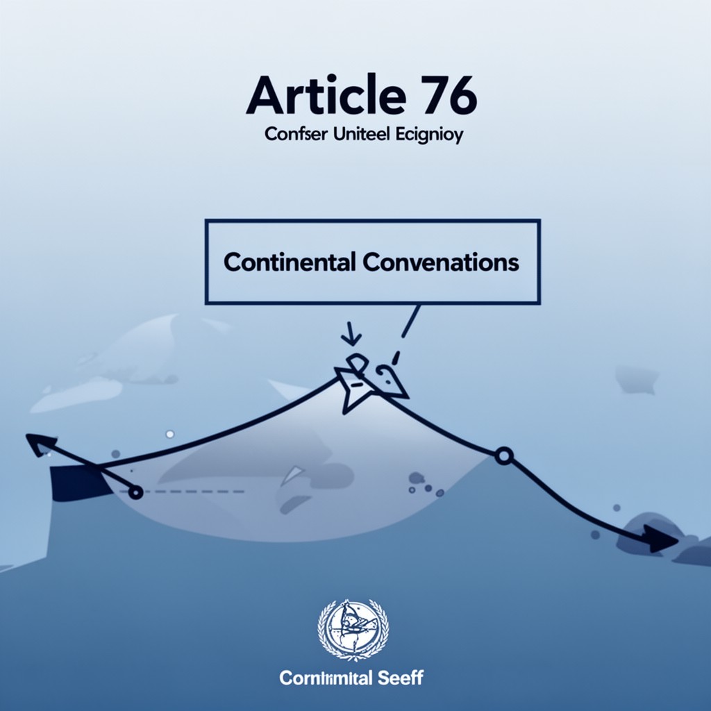 AI-generated illustration of Article 76 of the United Nations Convention on the Law of the Sea