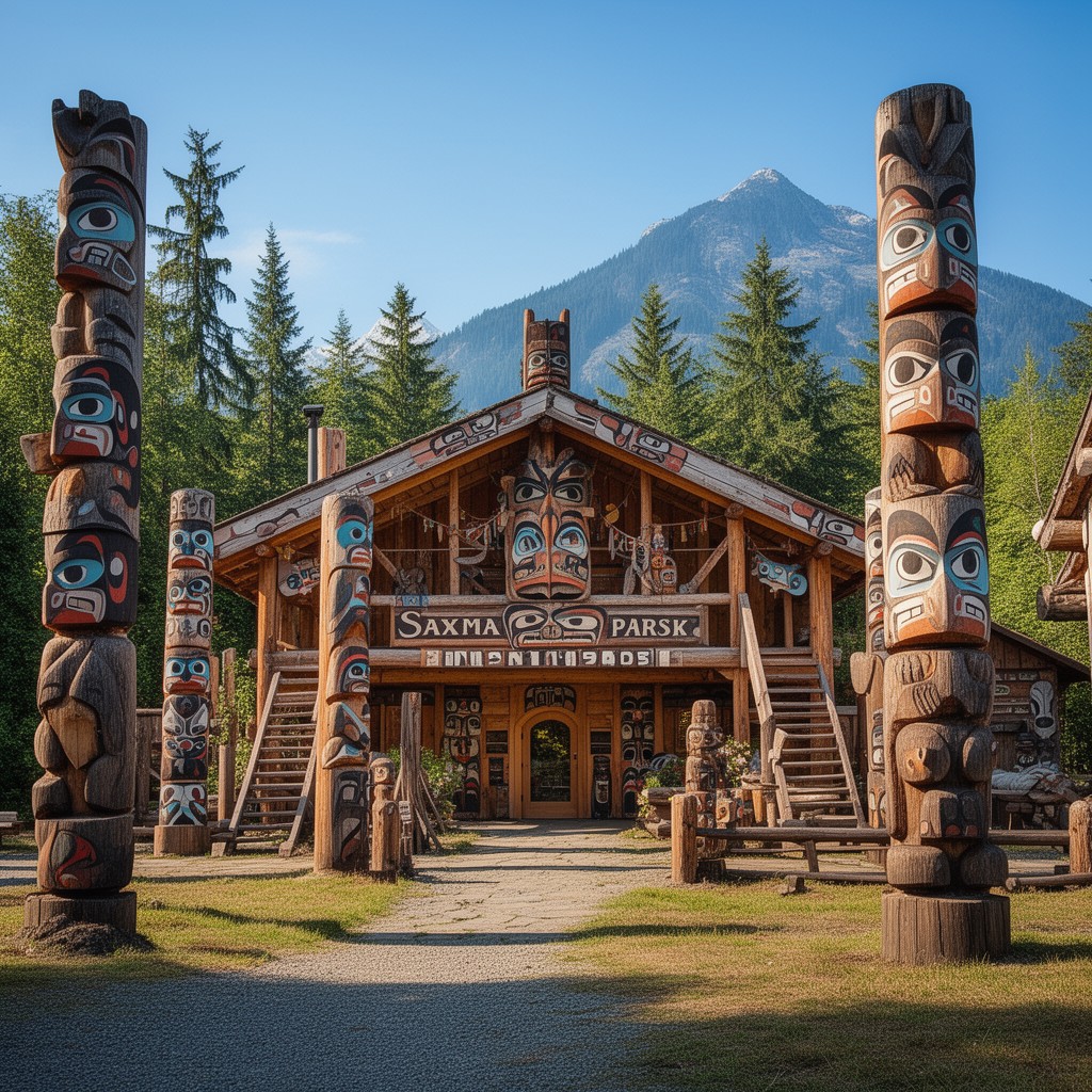 AI-generated illustration of Saxman Totem Park