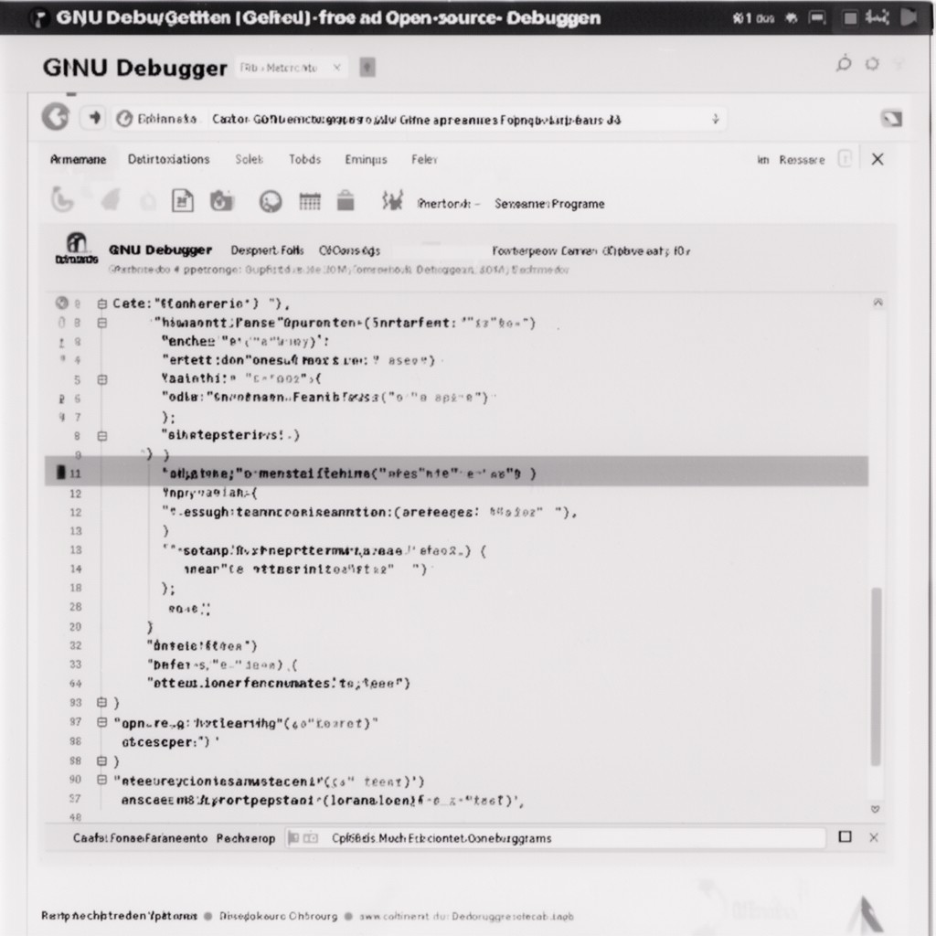 AI-generated illustration of GNU Debugger