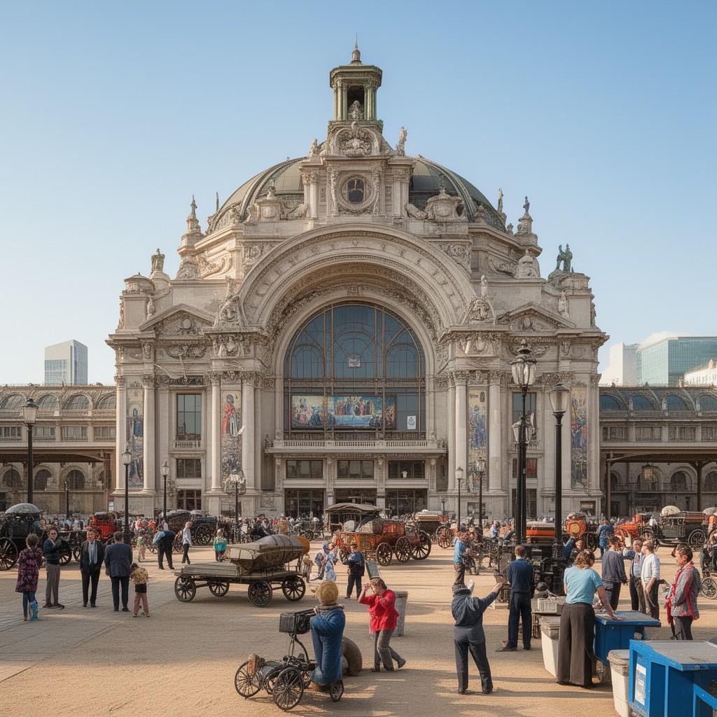 AI-generated illustration of Palace of Transportation