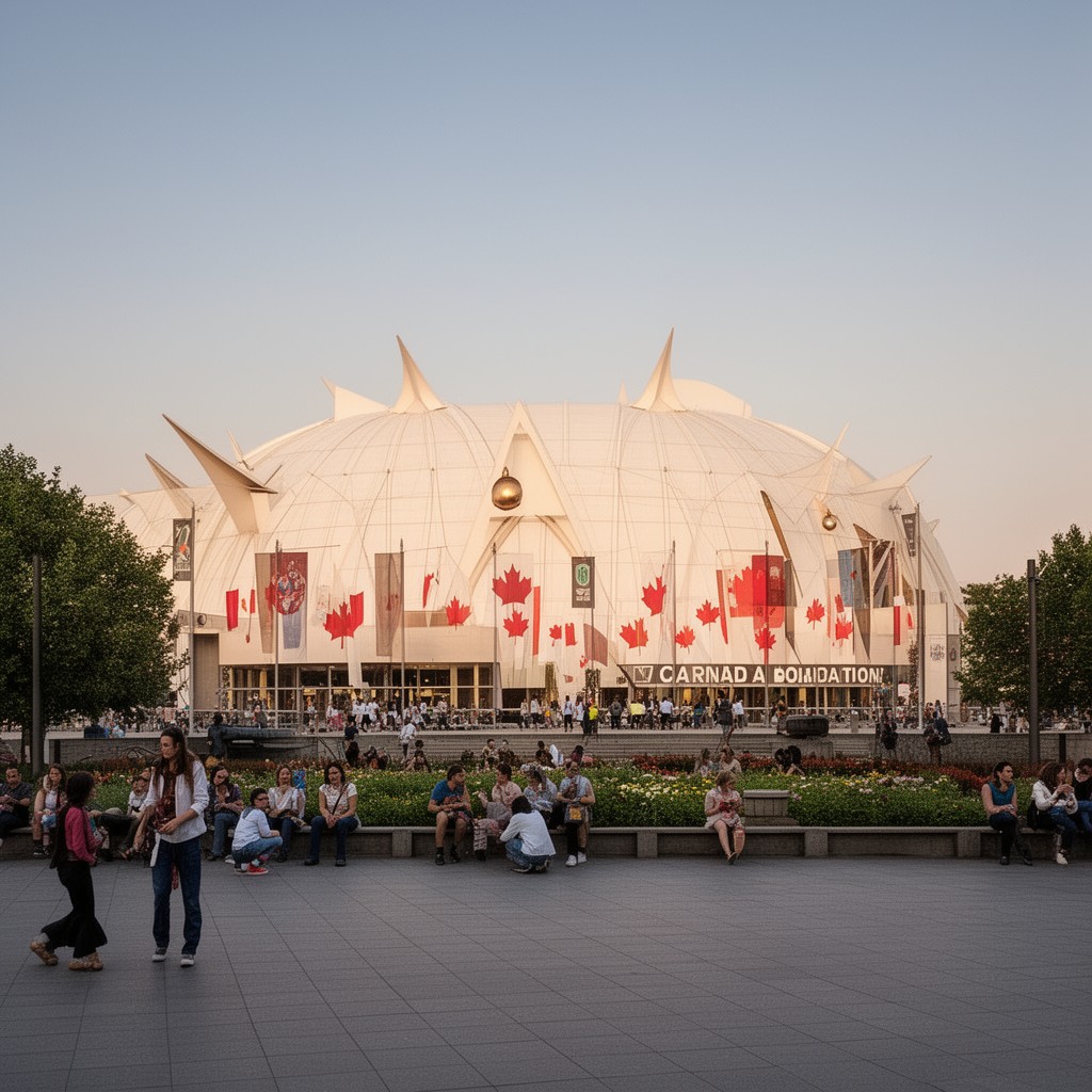 AI-generated illustration of Canada Pavilion