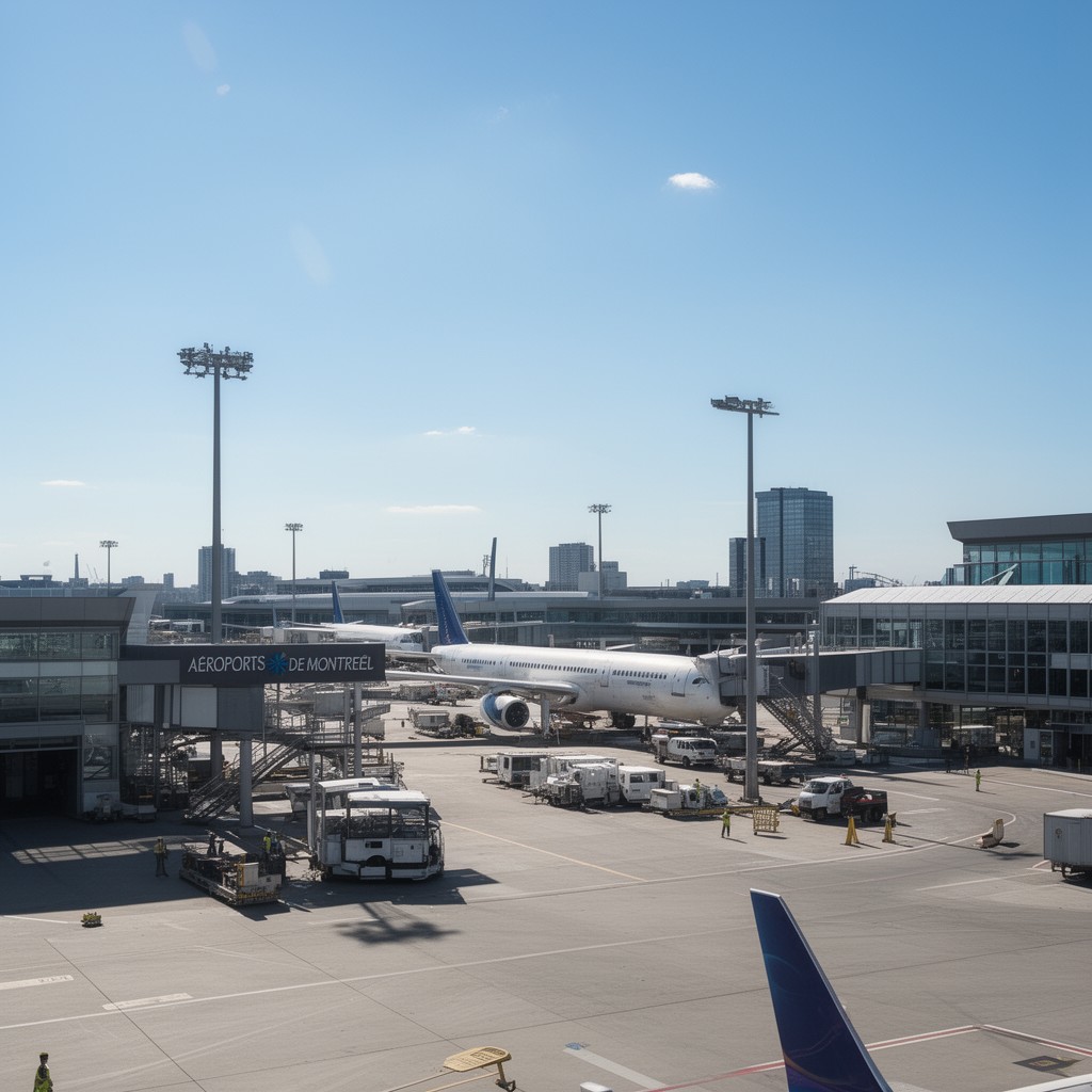 AI-generated illustration of Aéroports de Montréal