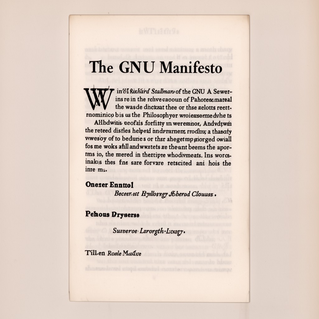 AI-generated illustration of The GNU Manifesto