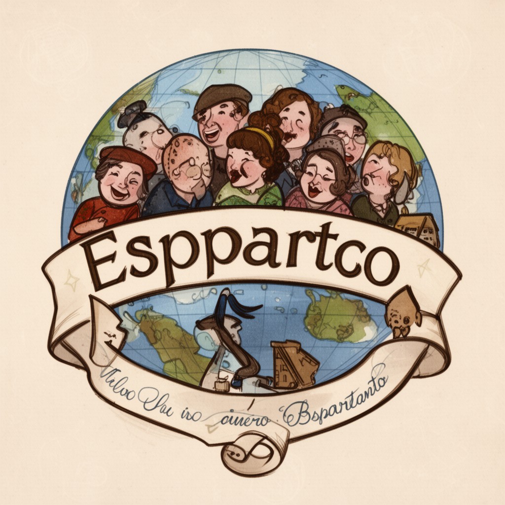 AI-generated illustration of Esperanto movement