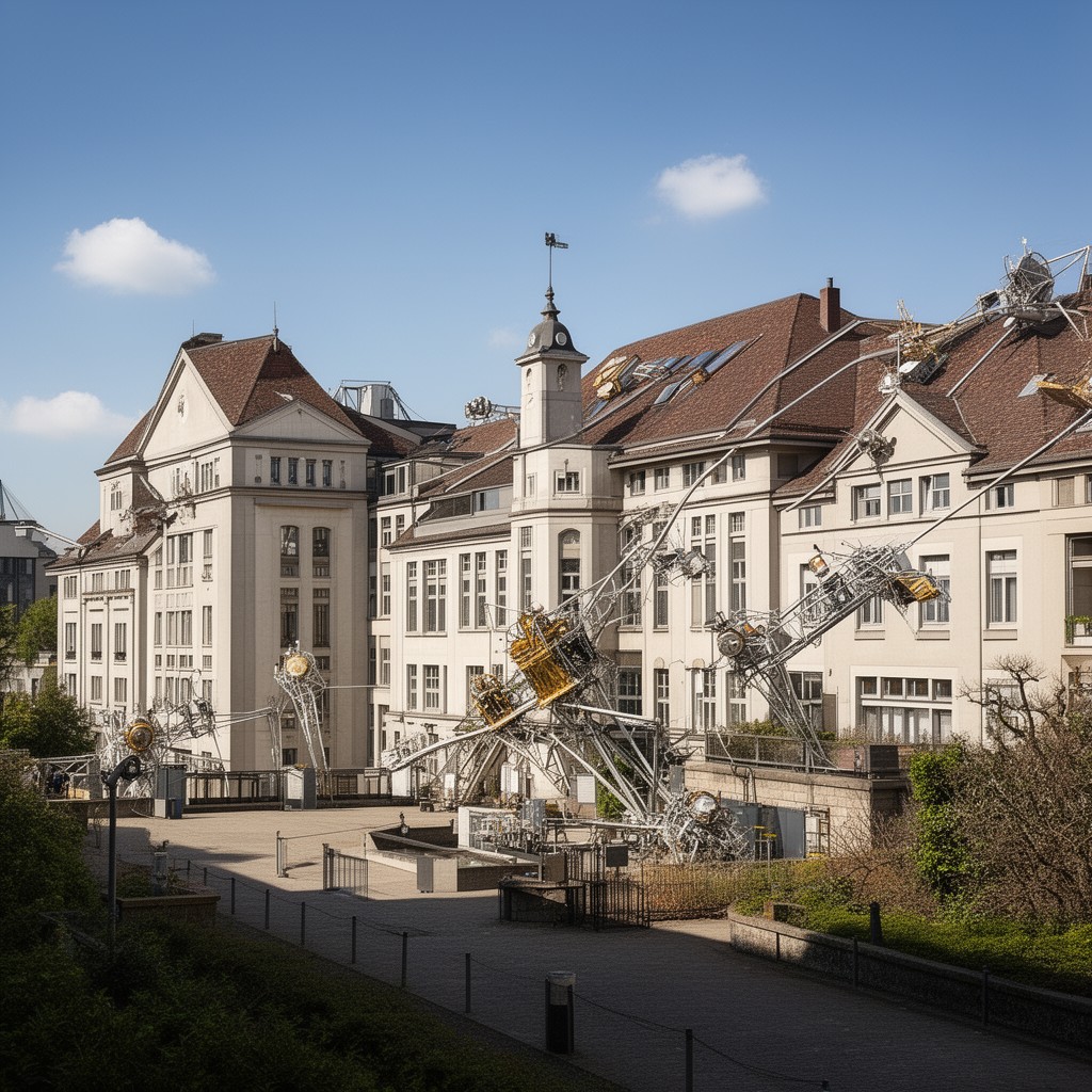 AI-generated illustration of Institute of Space Systems, University of Stuttgart