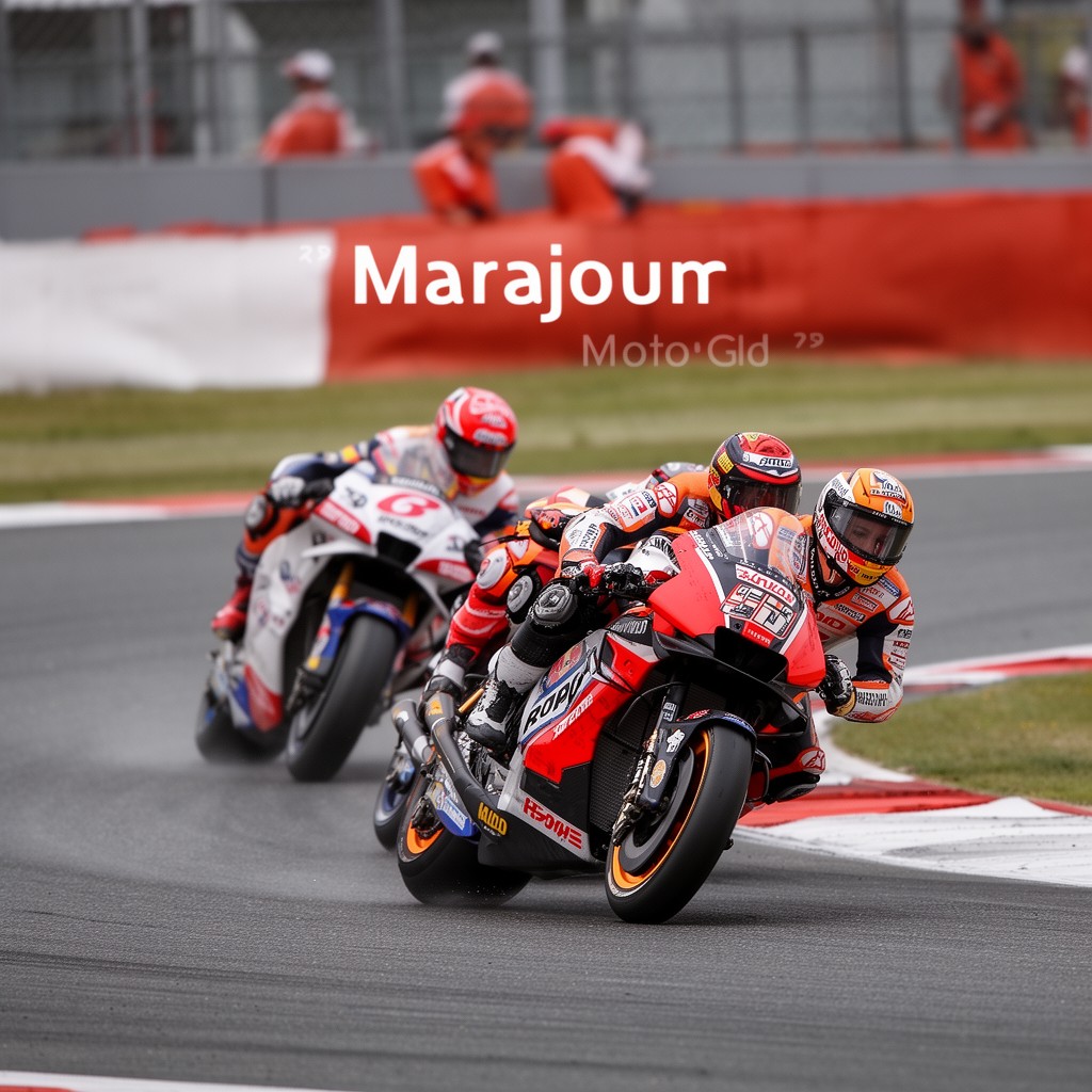 AI-generated illustration of MotoGP