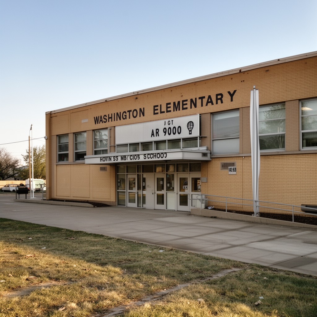 AI-generated illustration of Washington Elementary School (Ellis, Kansas)