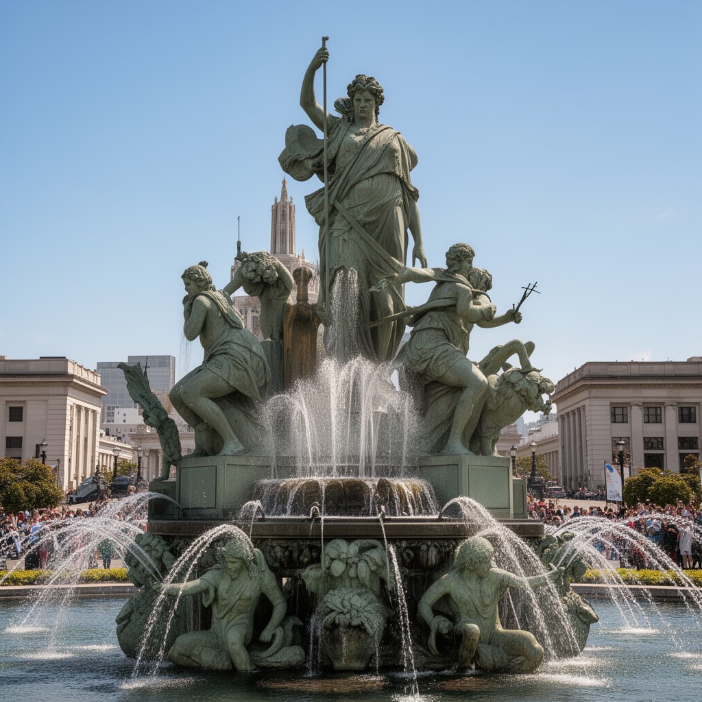 AI-generated illustration of Fountain of Energy