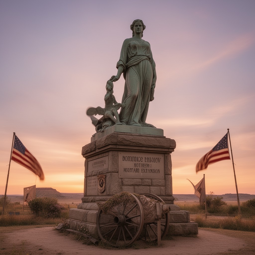 AI-generated illustration of The Pioneer Mother Monument
