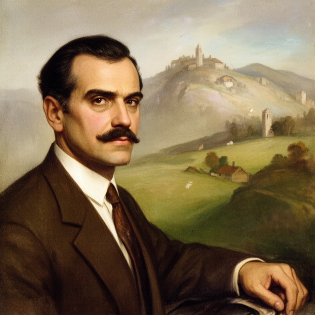 AI-generated illustration of Grigol Robakidze