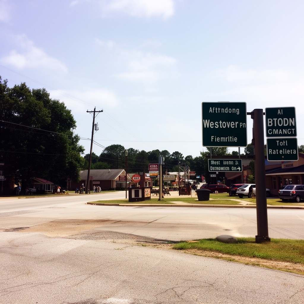 AI-generated illustration of Westover, Alabama
