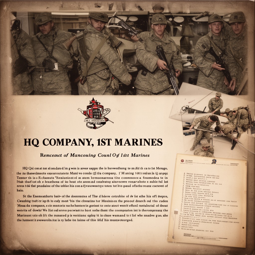 AI-generated illustration of HQ Company, 1st Marines
