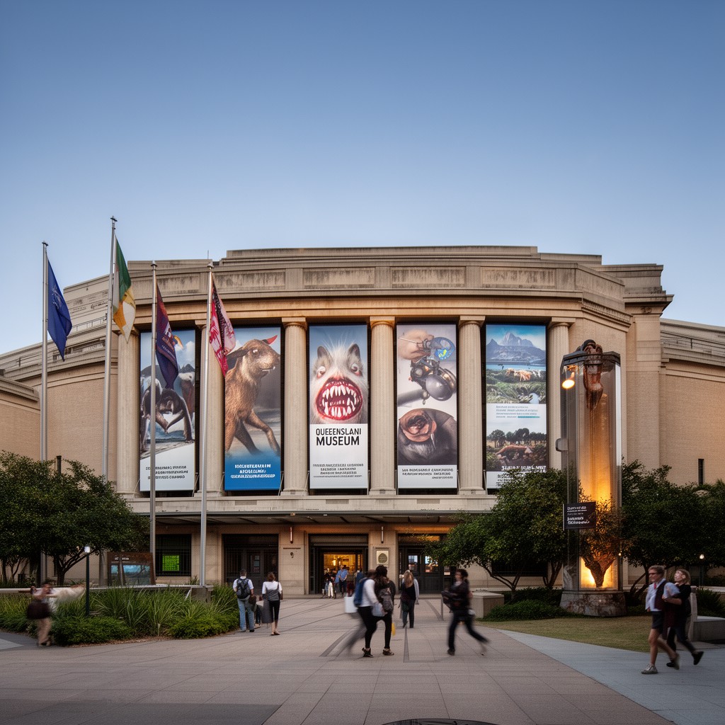 AI-generated illustration of Queensland Museum