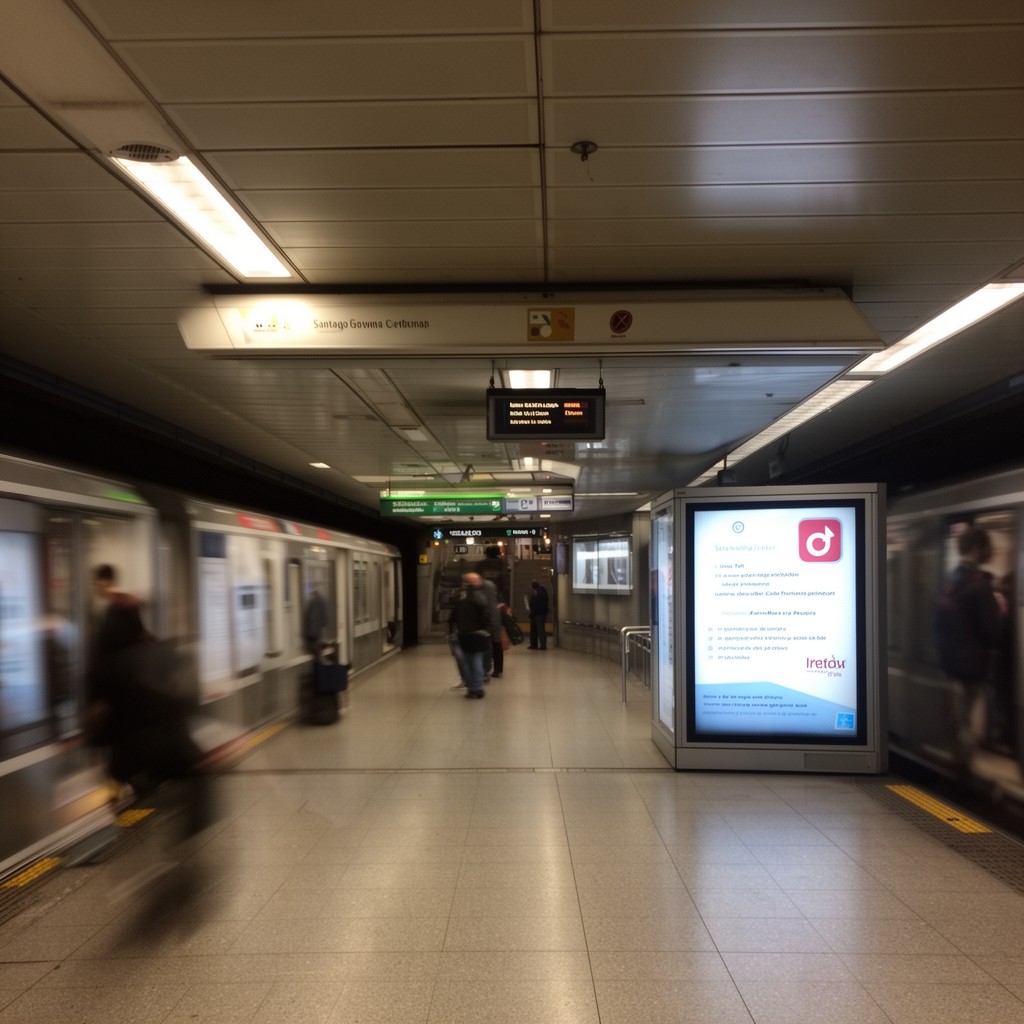 AI-generated illustration of Santiago Metro