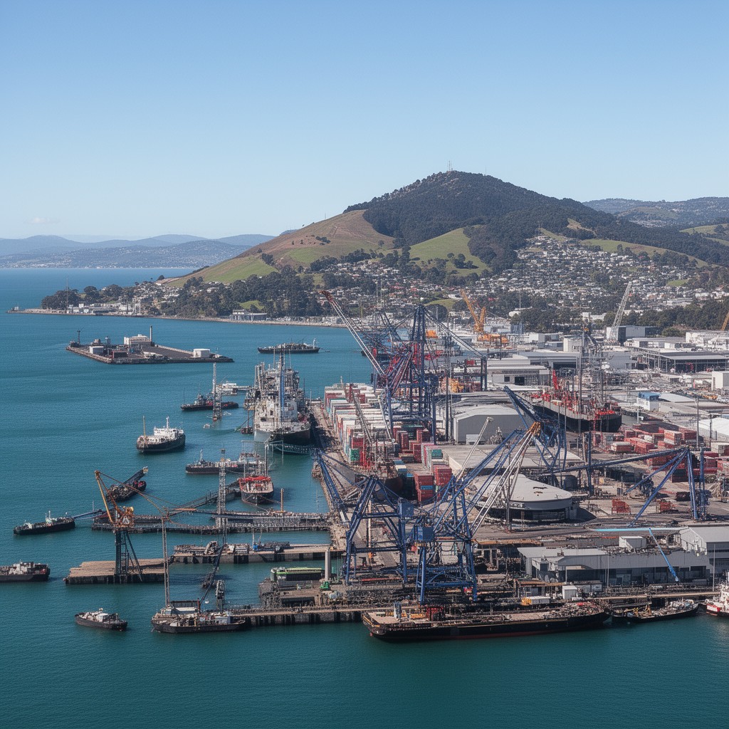 AI-generated illustration of Port of Auckland