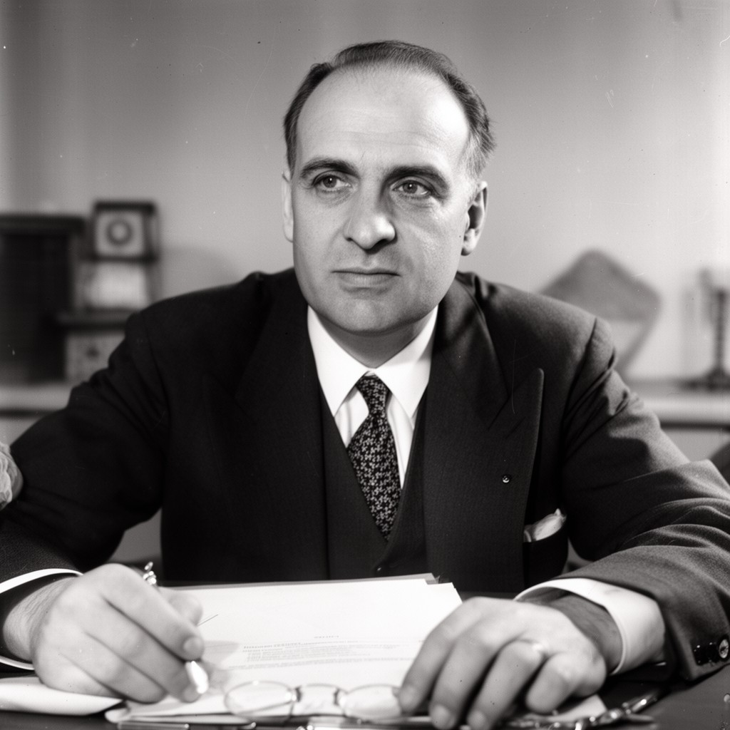 AI-generated illustration of Fritz Schäffer