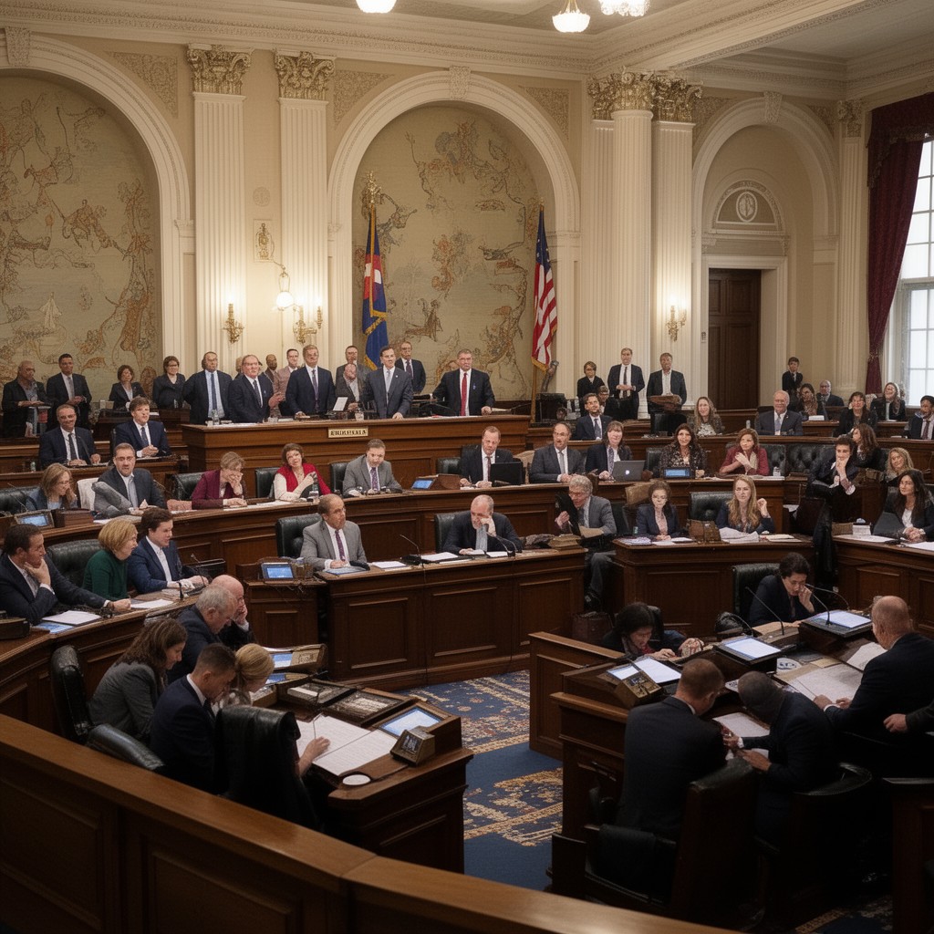 AI-generated illustration of Indiana Senate