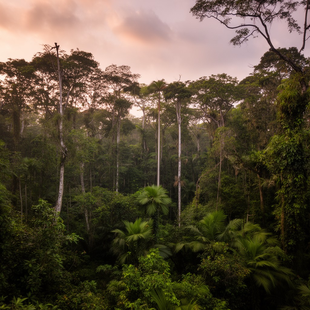 AI-generated illustration of Amazon rainforest