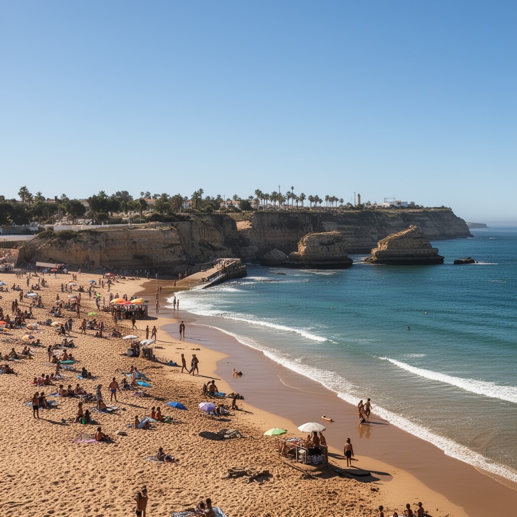 AI-generated illustration of Santo António Beach