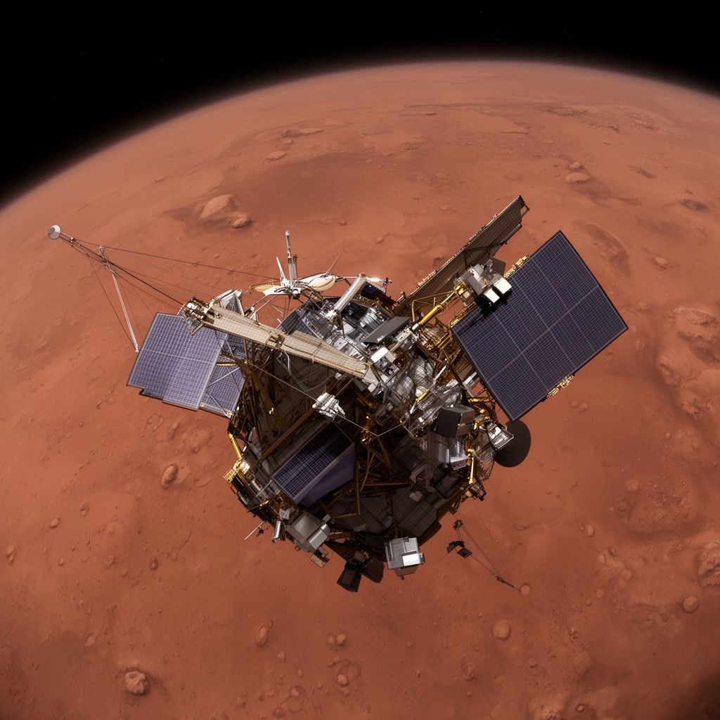 AI-generated illustration of Mars Express