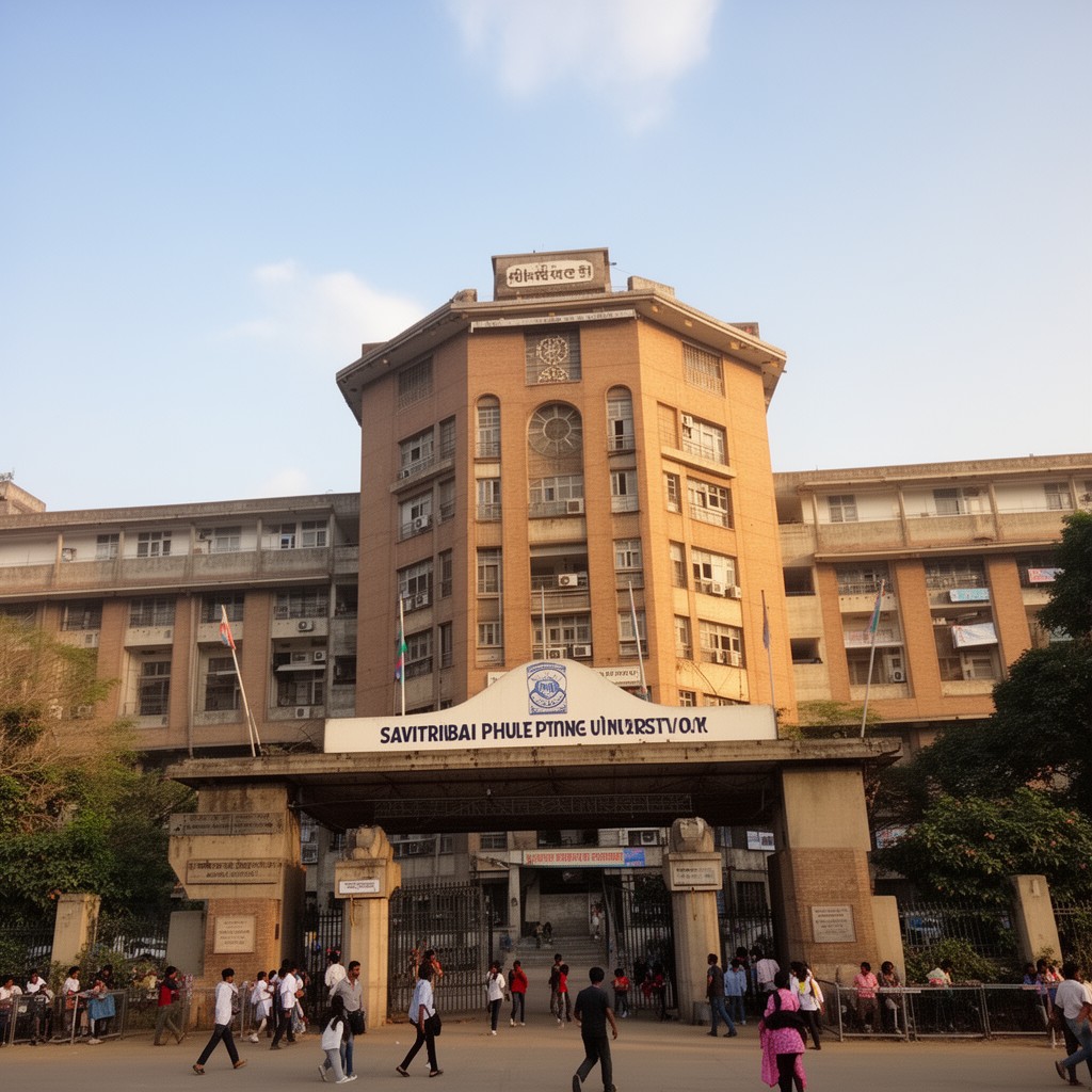 AI-generated illustration of Savitribai Phule Pune University