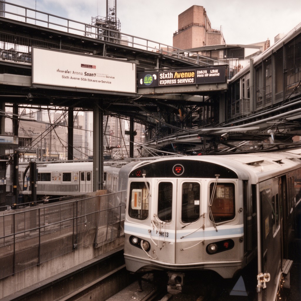 AI-generated illustration of Sixth Avenue express service