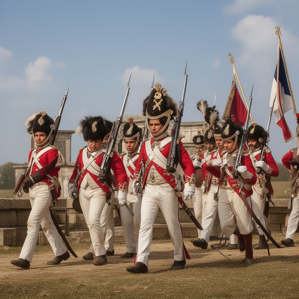 AI-generated illustration of French Royal Deux-Ponts Regiment