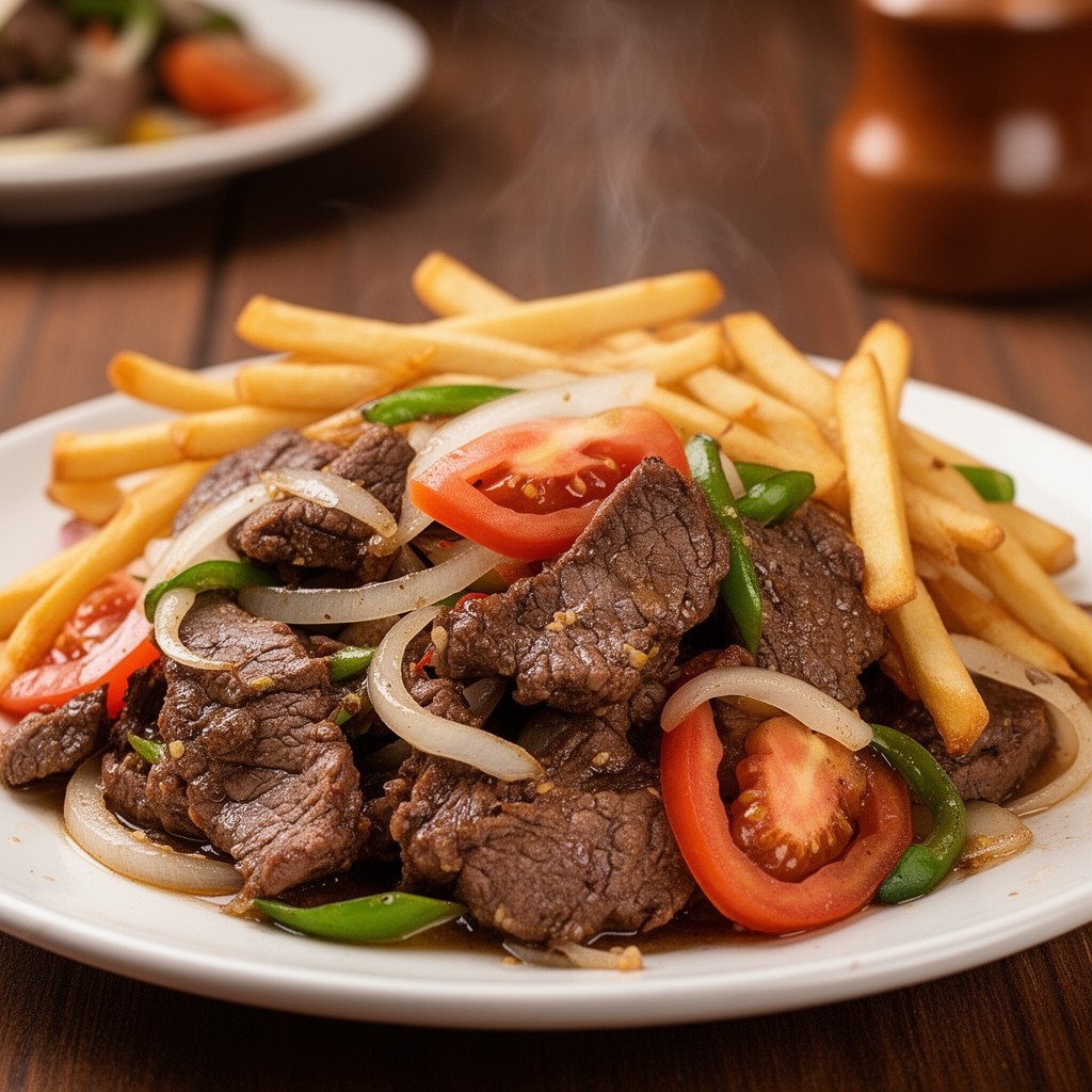 AI-generated illustration of lomo saltado
