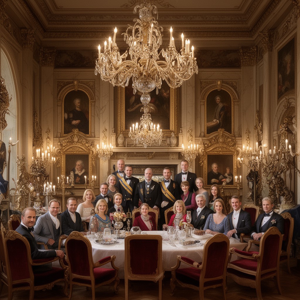 AI-generated illustration of Swedish Royal Court