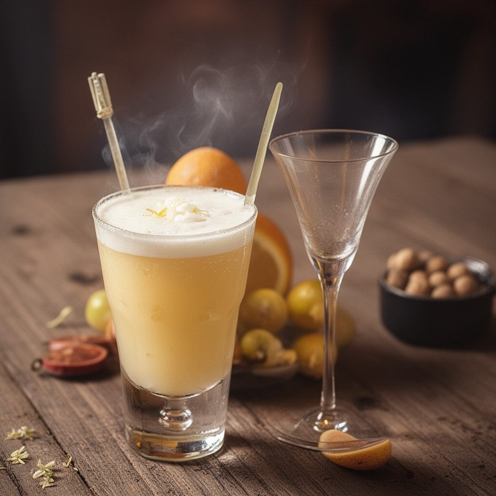 AI-generated illustration of pisco sour