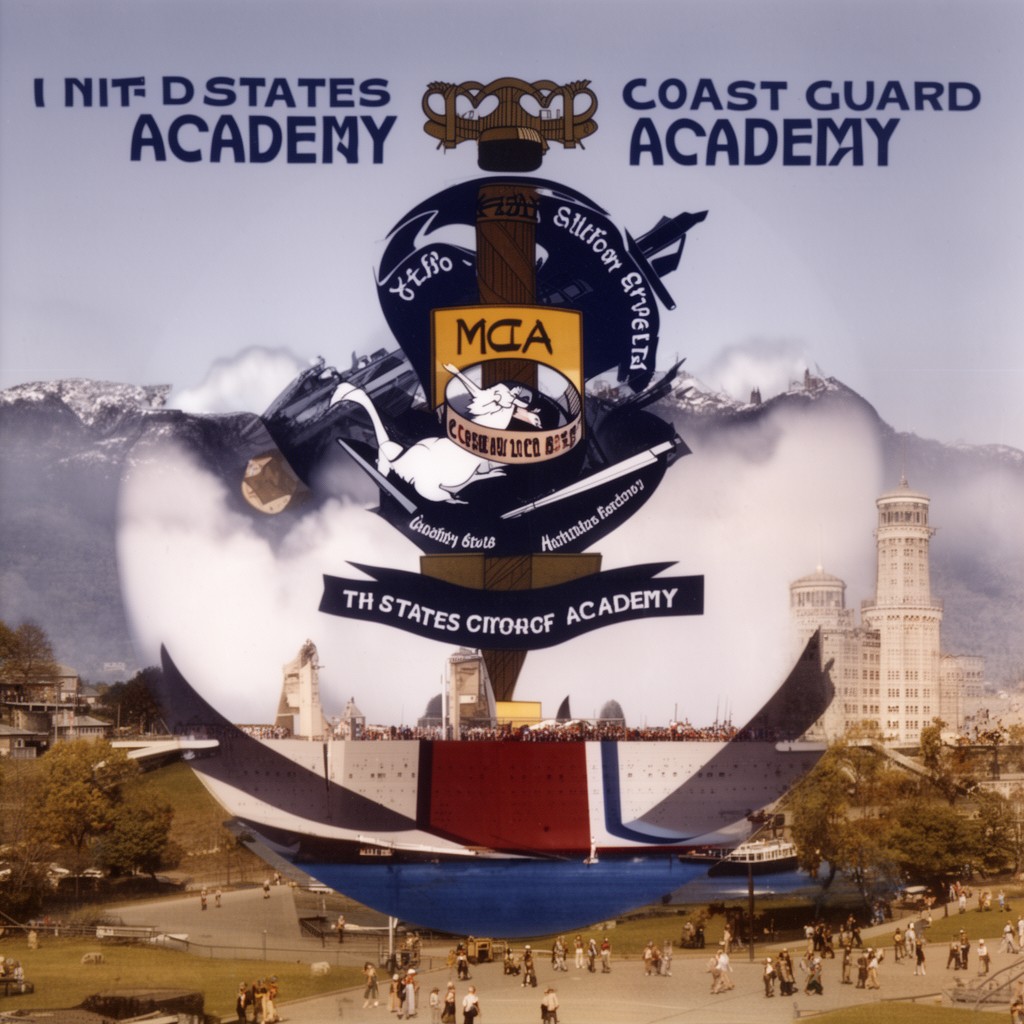 AI-generated illustration of United States Coast Guard Academy