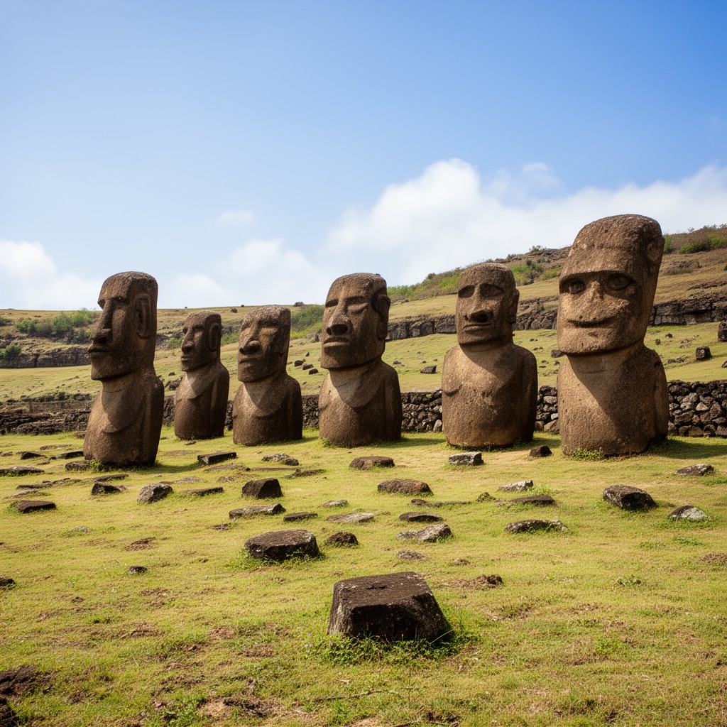AI-generated illustration of Rano Raraku