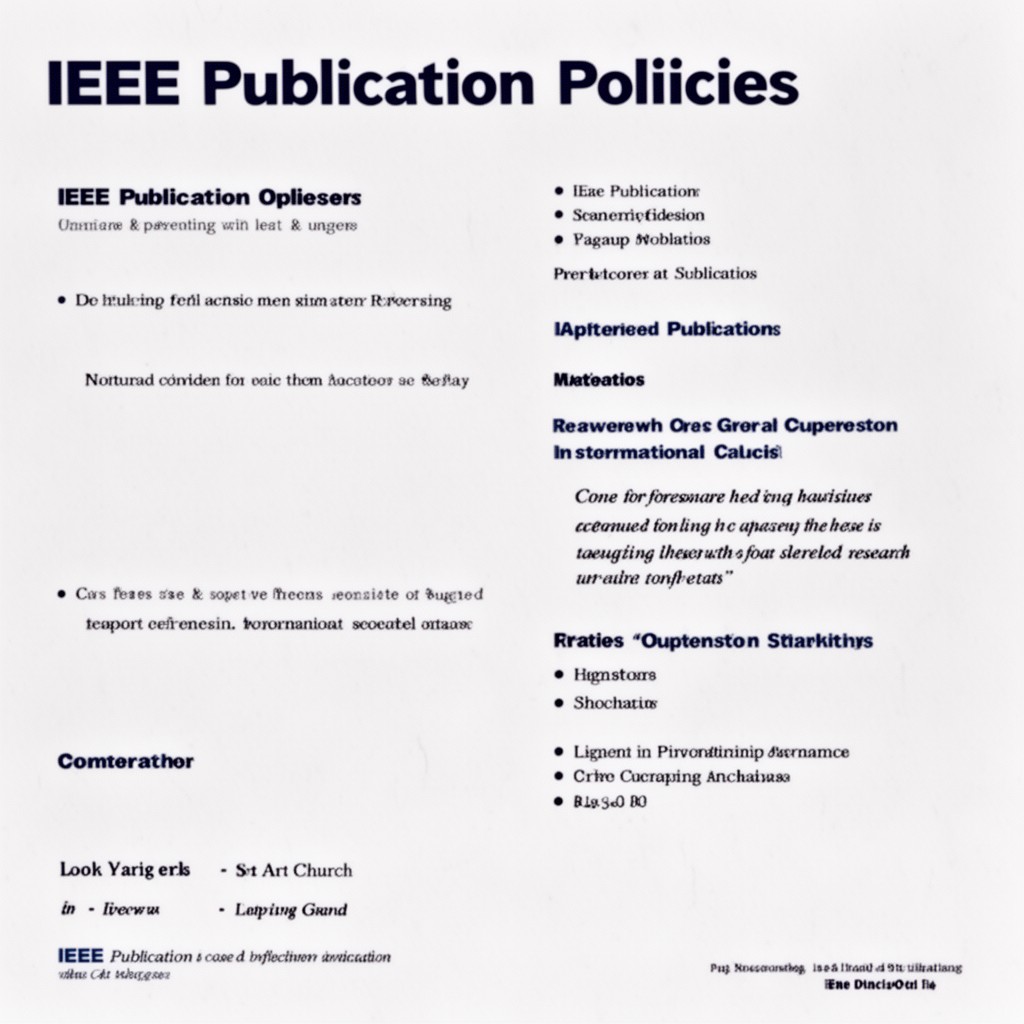 AI-generated illustration of IEEE publication policies