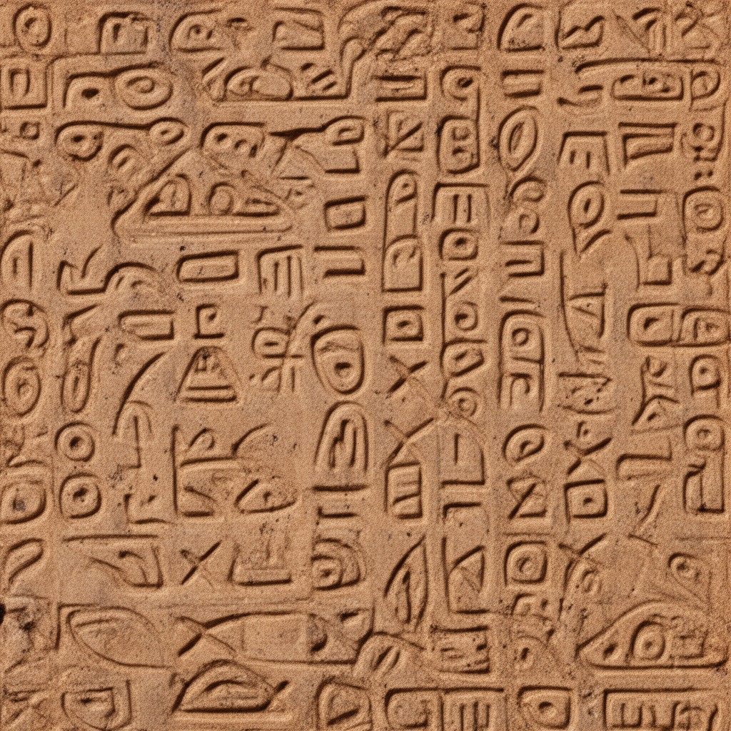 AI-generated illustration of rongorongo