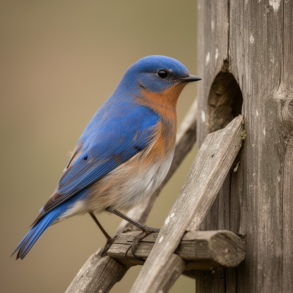 AI-generated illustration of Western bluebird