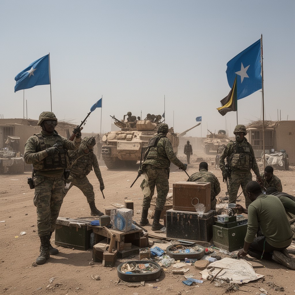 AI-generated illustration of Somalia peacekeeping operations