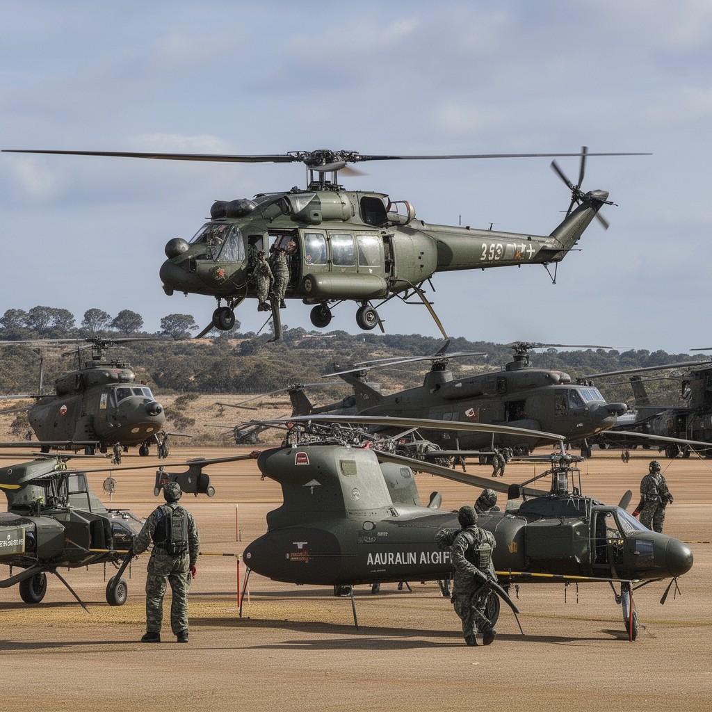 AI-generated illustration of Australian Army Aviation Corps