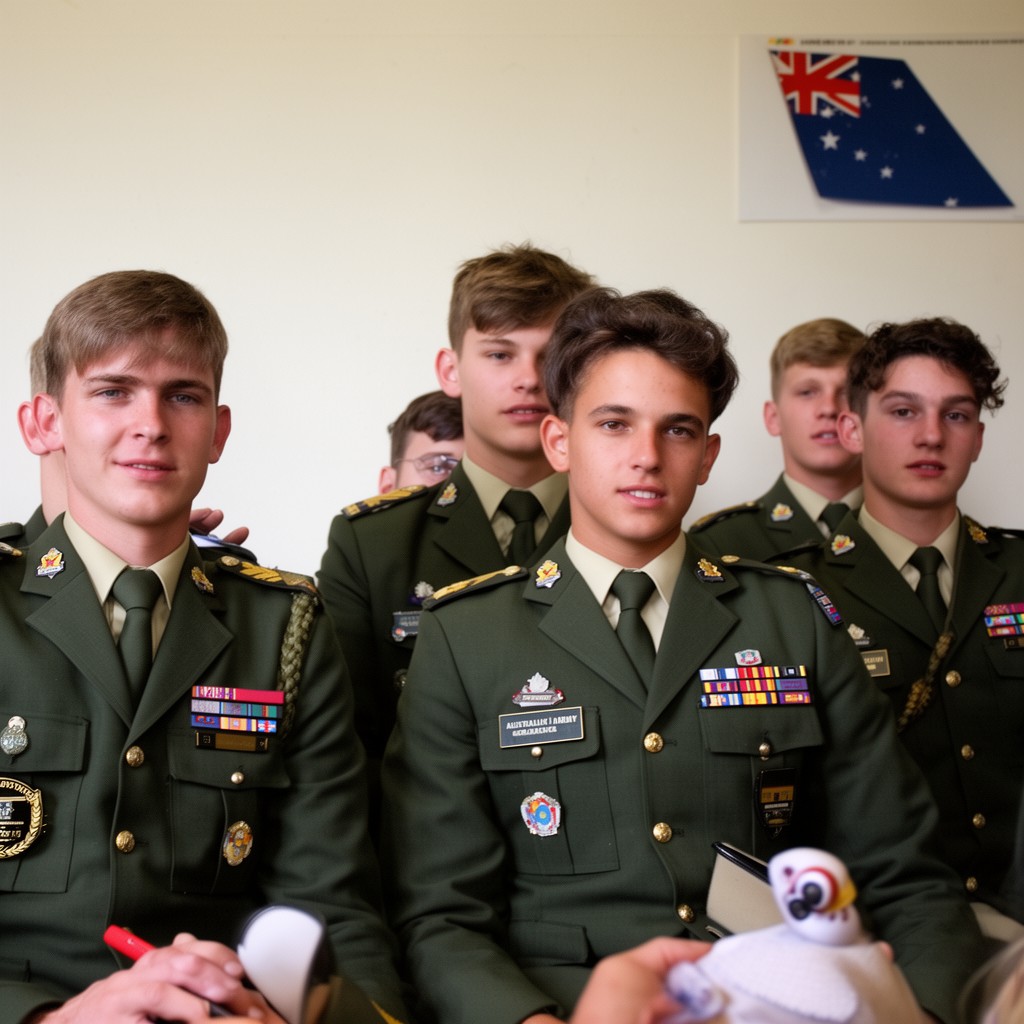 AI-generated illustration of Australian Army Cadets